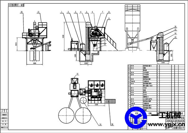 小型干混砂漿生產(chǎn)線圖紙